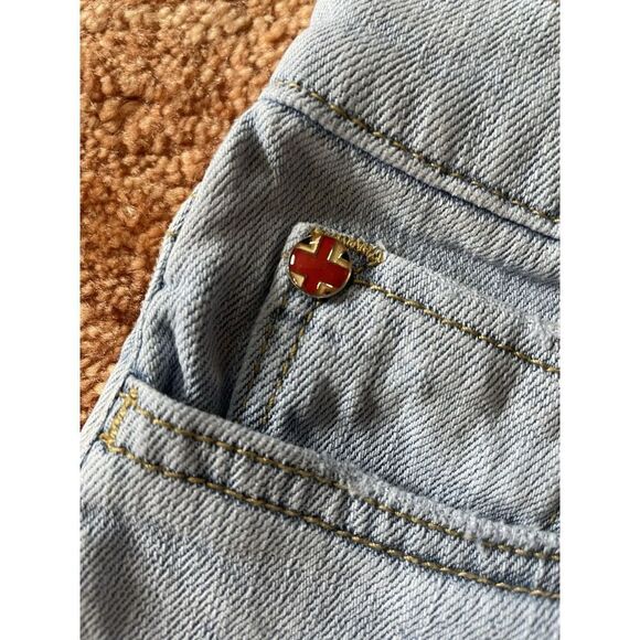 Hudson Gracie Cutoff Jean Shorts Size 24 Light Wash Distressed Raw Hem - Picture 3 of 10